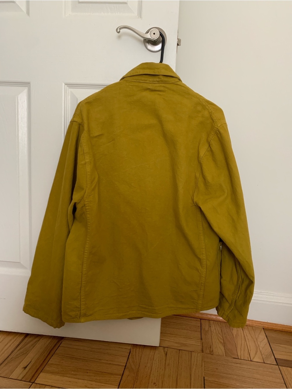 Meals/ Nikki Chasin Olive Green Women's Utility Chore Jacket. Very Oversized Fit - Picture 2 of 3